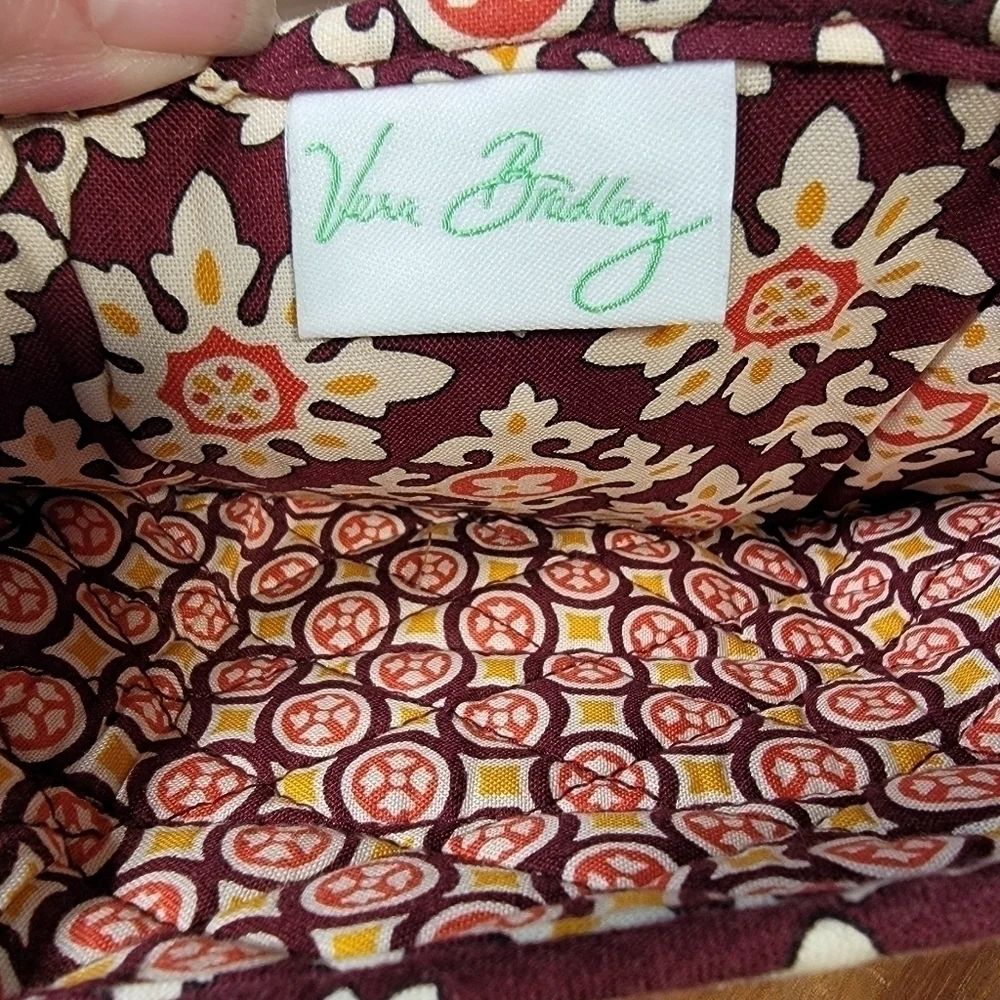 Vera Bradley Tri Fold Cloth Wallet Medallion Pattern Print - Picture 7 of 16